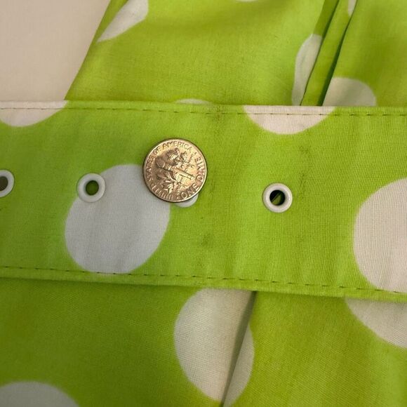 Vintage By Berkeley Green & White polka Dot Sheath Dress Sz 10 - Picture 8 of 14